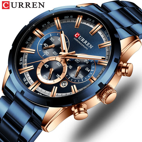 Curren Men's Stainless Steel Sports Watch