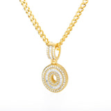 Bling Savage A-Z Pendant Shiny Ice Out Chain Necklace