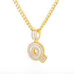 Bling Savage A-Z Pendant Shiny Ice Out Chain Necklace