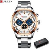 Curren Men's Stainless Steel Sports Watch