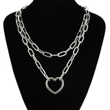 Chain Necklace With A Padlock Pendants Unisex