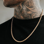 Men Stainless Steel Twist Rope Chain Necklace