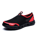 Men Casual Lightweight Breathable Walking Sneakers Slip-on