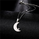 Rinhoo Stainless Steel Unisex Long Chain Small Lightning Pendant Necklace