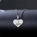 Rinhoo Stainless Steel Unisex Long Chain Small Lightning Pendant Necklace