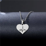 Rinhoo Stainless Steel Unisex Long Chain Small Lightning Pendant Necklace