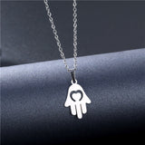 Rinhoo Stainless Steel Unisex Long Chain Small Lightning Pendant Necklace