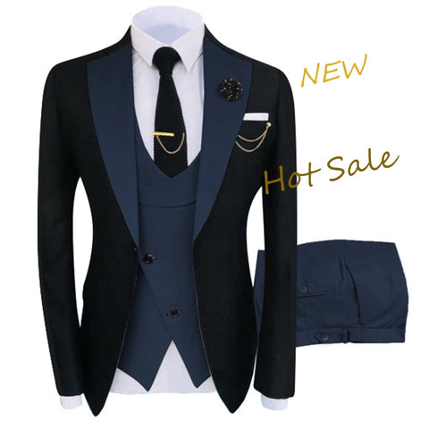 Men's 3 Piece Set Jacket, Pants, Vest