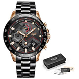 LIGE Men's Stainless Steel Watch