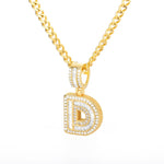 Bling Savage A-Z Pendant Shiny Ice Out Chain Necklace