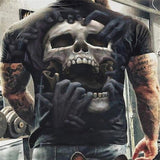 Horror Skull 3D Print Men's T-Shirt