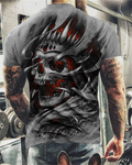 Horror Skull 3D Print Men's T-Shirt