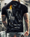 Horror Skull 3D Print Men's T-Shirt