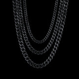 Uzone Basic Punk Stainless Steel Cuban Necklaces For Men Women