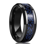 Men's Classic Black Stainless Steel Wedding Rings