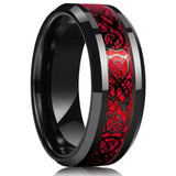 Men's Classic Black Stainless Steel Wedding Rings