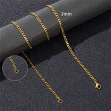 Stainless Steel Necklace for Men Cuban Link