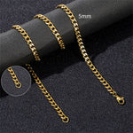 Stainless Steel Necklace for Men Cuban Link