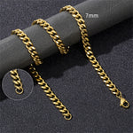 Stainless Steel Necklace for Men Cuban Link