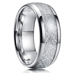 Black Tungsten Wedding Rings Double Groove Beveled Edge Brick Pattern