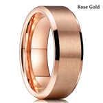 Black Tungsten Wedding Rings Double Groove Beveled Edge Brick Pattern