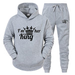 QUEEN KING Tracksuit Hoodies Printing Couples Sweatshirt