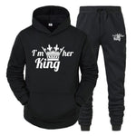 QUEEN KING Tracksuit Hoodies Printing Couples Sweatshirt