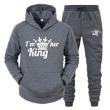 QUEEN KING Tracksuit Hoodies Printing Couples Sweatshirt