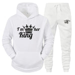 QUEEN KING Tracksuit Hoodies Printing Couples Sweatshirt