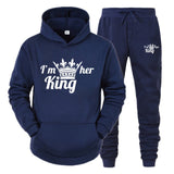 QUEEN KING Tracksuit Hoodies Printing Couples Sweatshirt