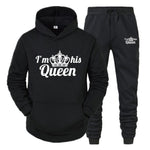 QUEEN KING Tracksuit Hoodies Printing Couples Sweatshirt