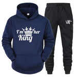 QUEEN KING Tracksuit Hoodies Printing Couples Sweatshirt