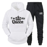 QUEEN KING Tracksuit Hoodies Printing Couples Sweatshirt