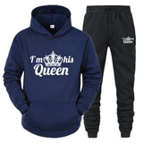 QUEEN KING Tracksuit Hoodies Printing Couples Sweatshirt