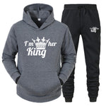 QUEEN KING Tracksuit Hoodies Printing Couples Sweatshirt