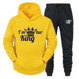 QUEEN KING Tracksuit Hoodies Printing Couples Sweatshirt