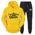 QUEEN KING Tracksuit Hoodies Printing Couples Sweatshirt