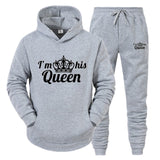 QUEEN KING Tracksuit Hoodies Printing Couples Sweatshirt