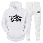 QUEEN KING Tracksuit Hoodies Printing Couples Sweatshirt