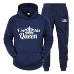 QUEEN KING Tracksuit Hoodies Printing Couples Sweatshirt