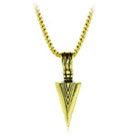 Men's Arrow Head Pendant Long Chain Necklaces