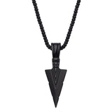 Men's Arrow Head Pendant Long Chain Necklaces