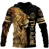 Tiger 3D Printed Men's Sweatshirt Hoodies Set