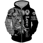 Tiger 3D Printed Men's Sweatshirt Hoodies Set