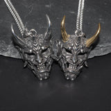 Men's Stainless Steel Fangs Demon Mask Pendant