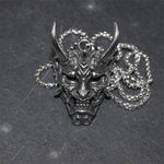 Men's Stainless Steel Fangs Demon Mask Pendant