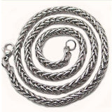 HNSP Stainless Steel Twist Chain Necklace for Men