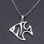 Rinhoo Stainless Steel Unisex Long Chain Small Lightning Pendant Necklace