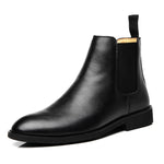 Leather Men Slip-on Dress Formal Boots