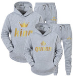 Couple Sportwear Set King or Queen Printed Hooded Suits